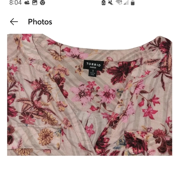 Torrid Pink Floral Harper Sz 1X GUC - Picture 3 of 4